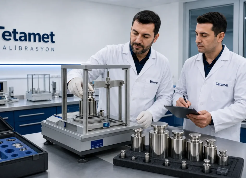 tetamet kalibrasyon için terazi ve kütle kalibrasyonu sürecini anlatan teknik fotoğraf - Teknik Ölçüm 7 May 2026 09 28 26 2