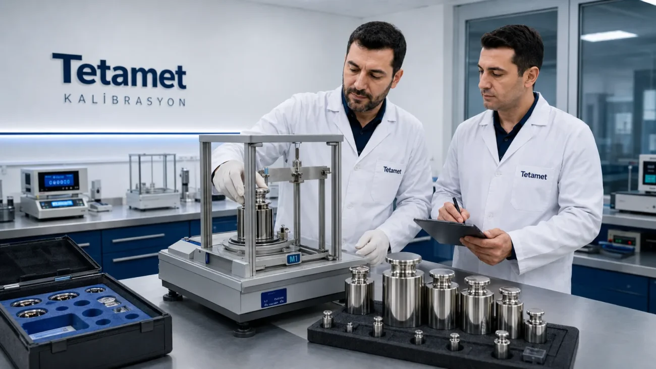 tetamet kalibrasyon için terazi ve kütle kalibrasyonu sürecini anlatan teknik fotoğraf - Teknik Ölçüm 7 May 2026 09 28 26 2