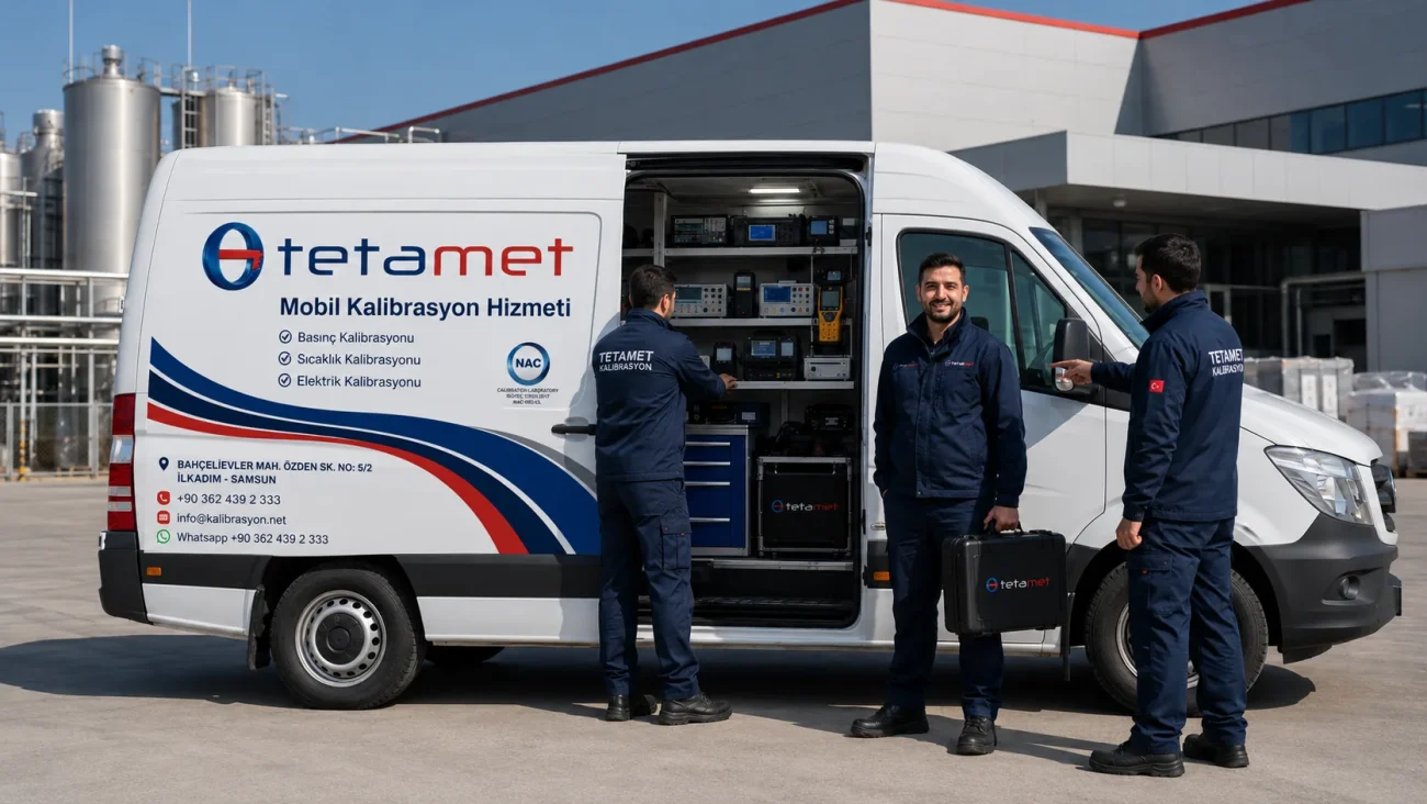 tetamet kalibrasyon için yerinde kalibrasyon ve mobil kalibrasyon sürecini anlatan teknik fotoğraf - SAMSUN
