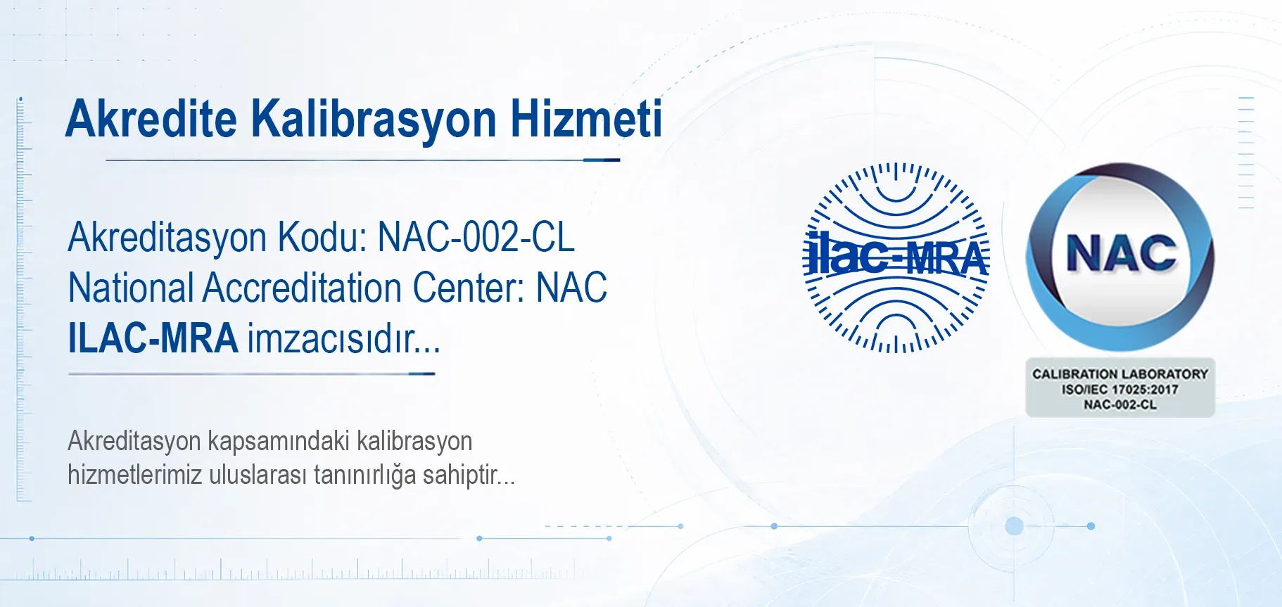 TeTamet Kalibrasyon için akredite kalibrasyon ve nac-akreditasyon sürecini anlatan teknik fotoğraf